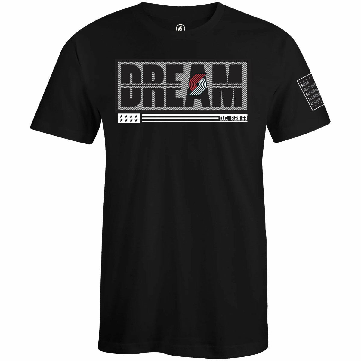 Portland Trail Blazers FISLL x Black History Collection Unisex T-Shirt - Black - NBA