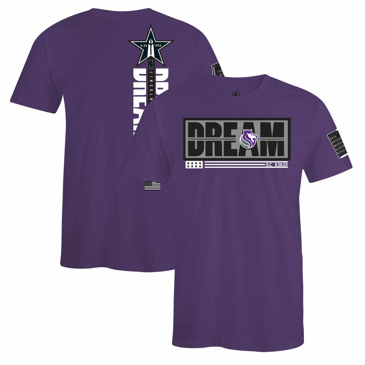 Sacramento Kings FISLL x Black History Collection Unisex T-Shirt - Purple - NBA