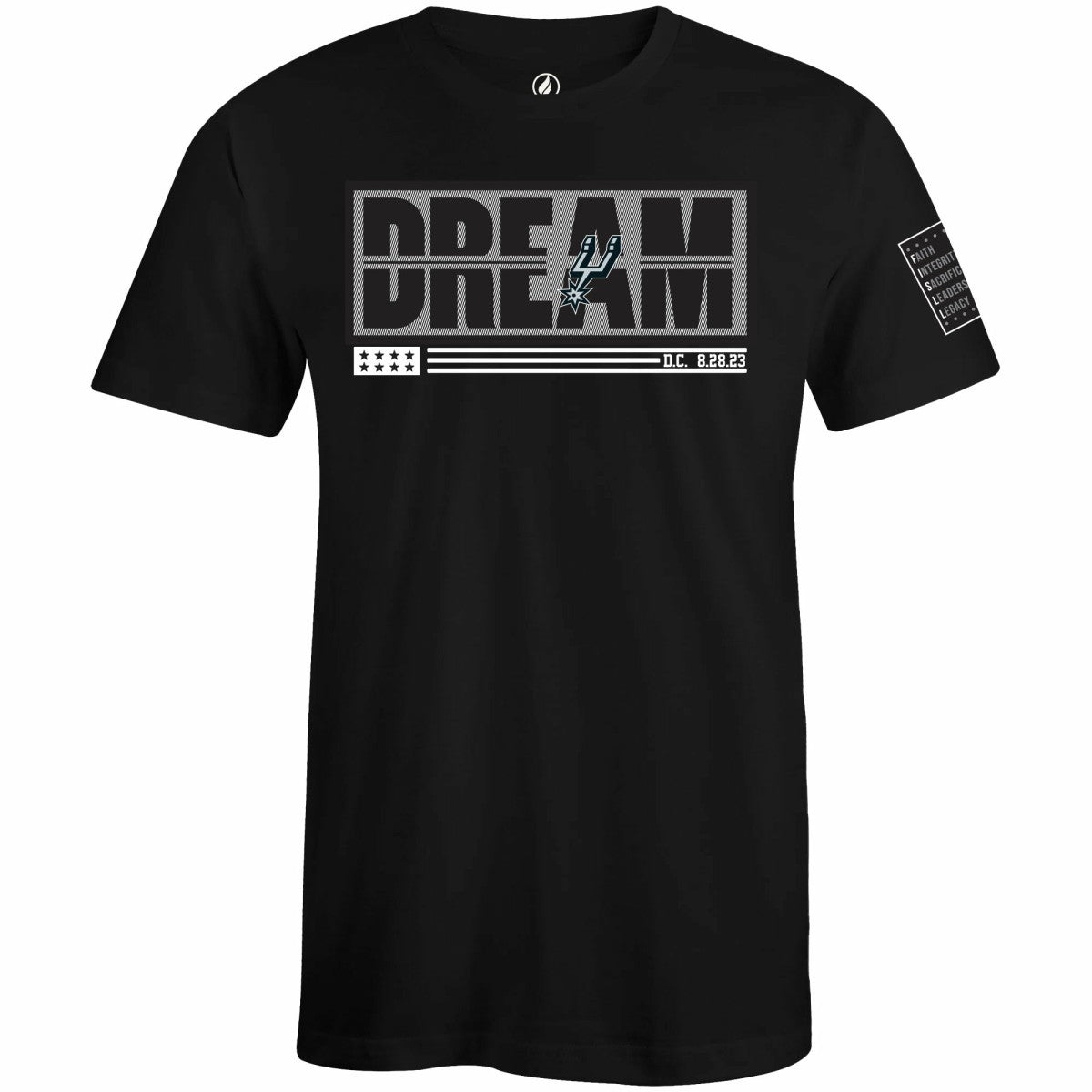 San Antonio Spurs FISLL x Black History Collection Unisex T-Shirt - Black - NBA