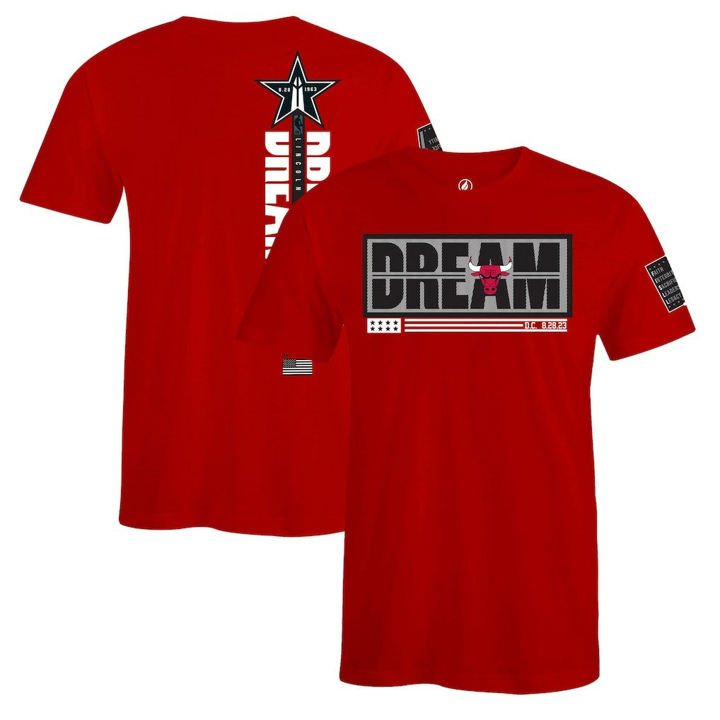 Chicago Bulls FISLL x Black History Collection Unisex T-Shirt - Red - NBA
