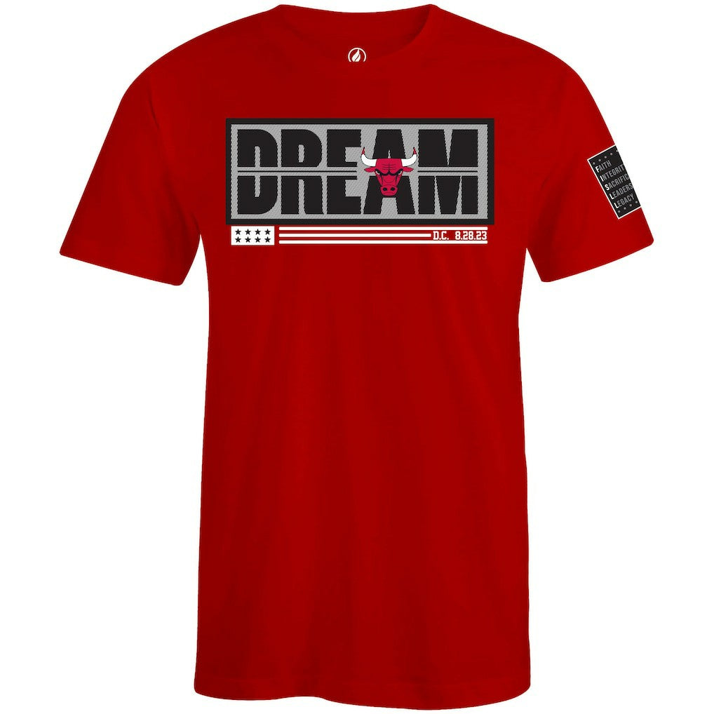 Chicago Bulls FISLL x Black History Collection Unisex T-Shirt - Red - NBA