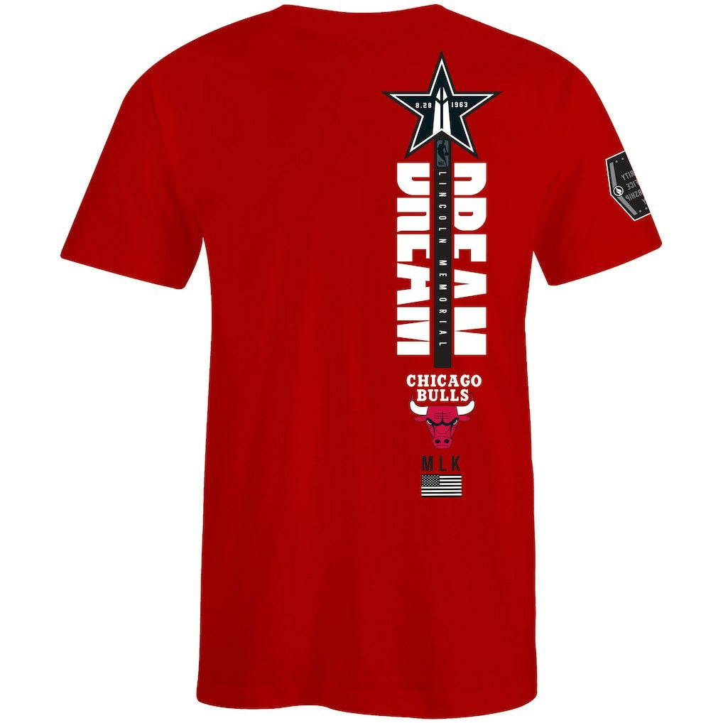 Chicago Bulls FISLL x Black History Collection Unisex T-Shirt - Red - NBA