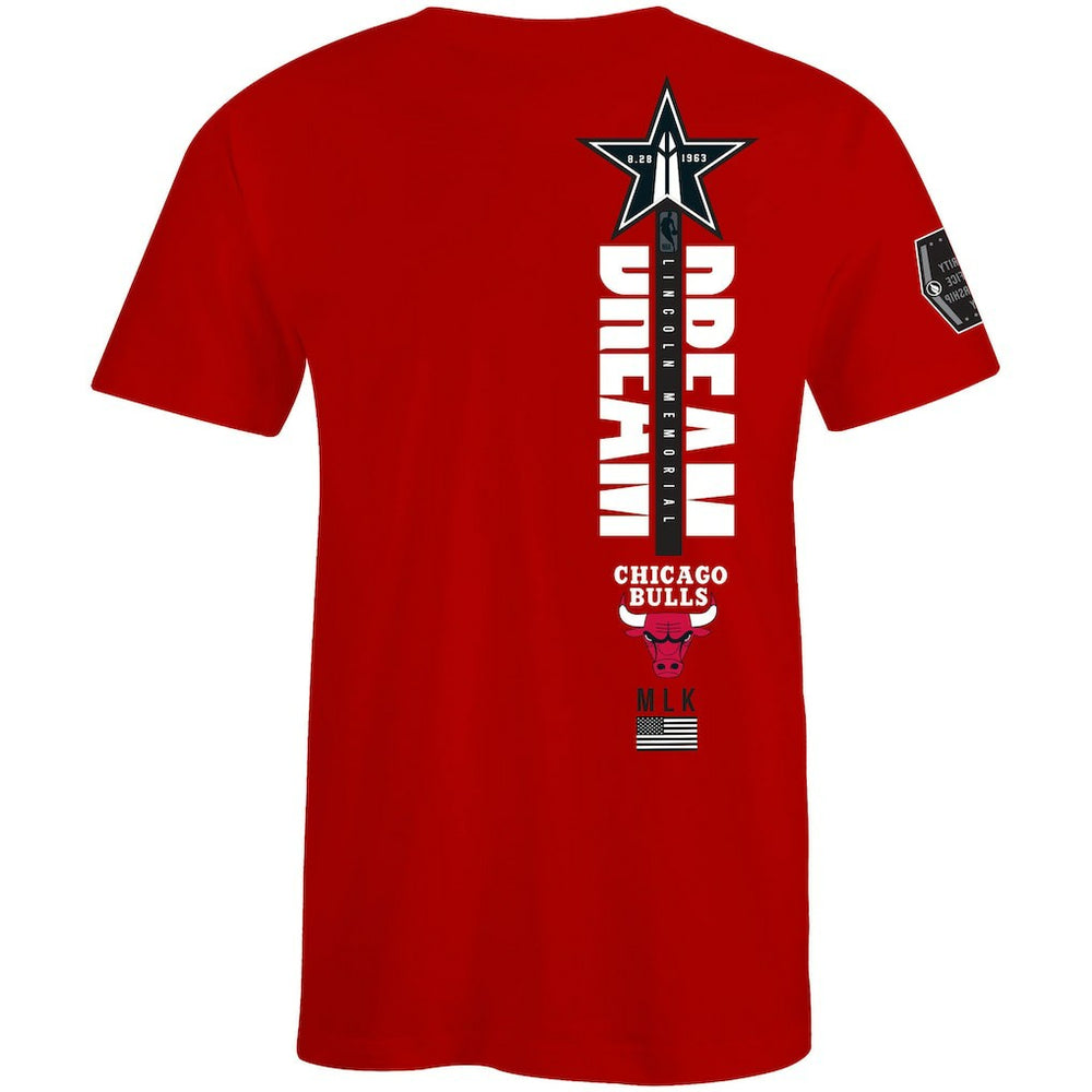 Chicago Bulls FISLL x Black History Collection Unisex T-Shirt - Red - NBA