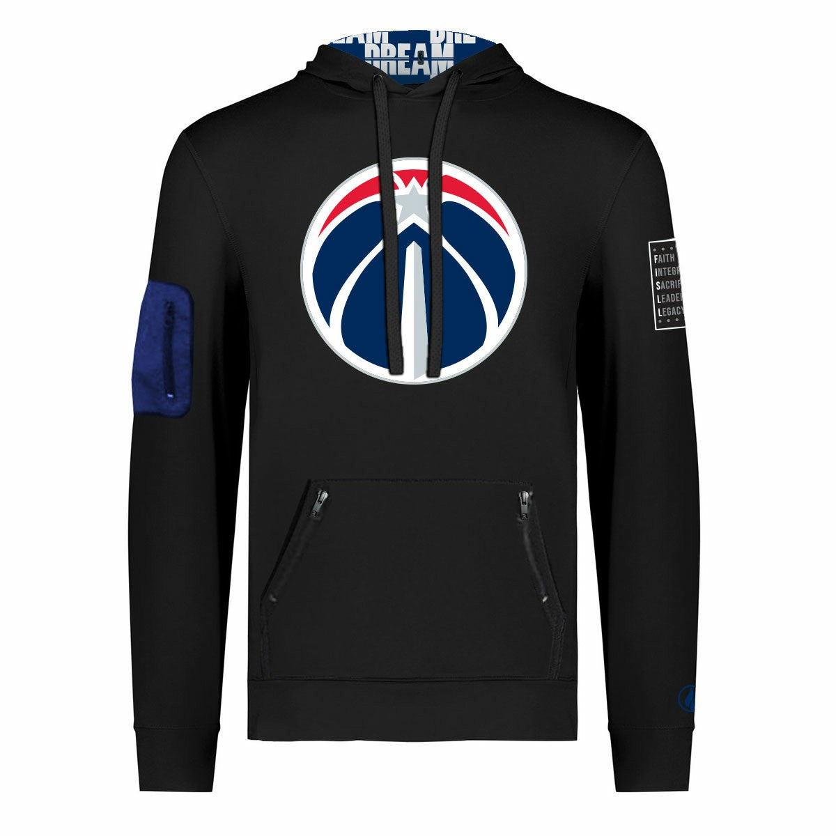 Washington Wizards FISLL x Black History Collection Unisex Pullover Hoodie - Black - NBA