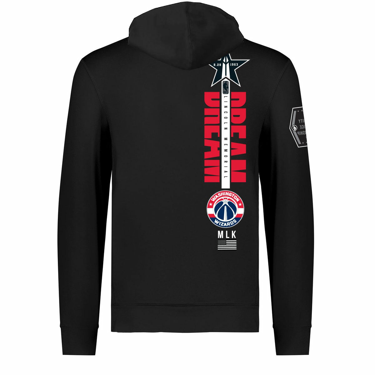 Washington Wizards FISLL x Black History Collection Unisex Pullover Hoodie - Black - NBA