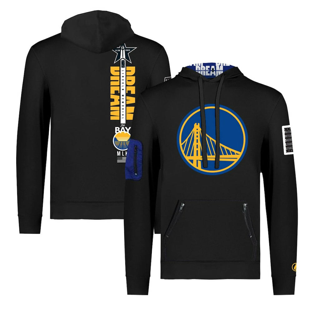Golden State Warriors FISLL x Black History Collection Unisex Pullover Hoodie - Black - NBA