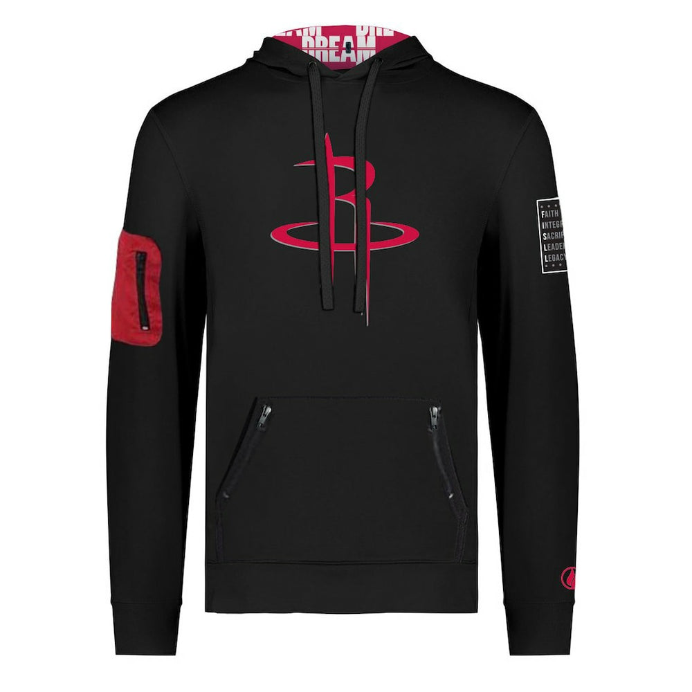 Houston Rockets FISLL x Black History Collection Unisex Pullover Hoodie - Black - NBA