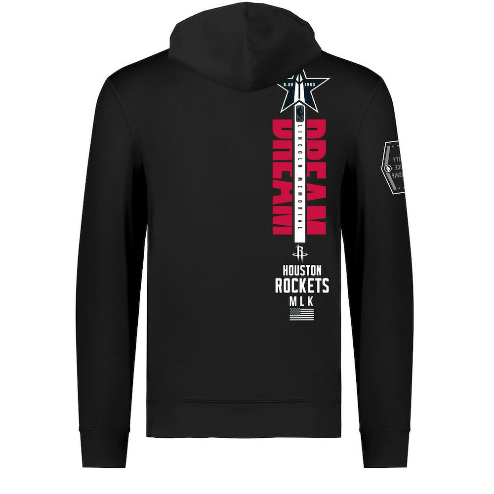 Houston Rockets FISLL x Black History Collection Unisex Pullover Hoodie - Black - NBA
