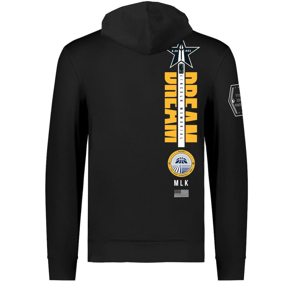 Indiana Pacers FISLL x Black History Collection Unisex Pullover Hoodie - Black - NBA