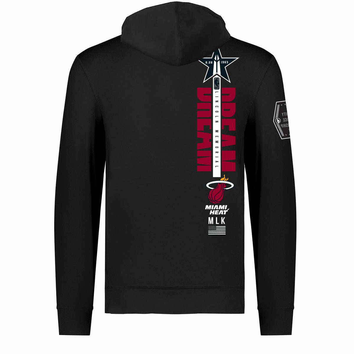 Miami Heat FISLL x Black History Collection Unisex Pullover Hoodie - Black - NBA