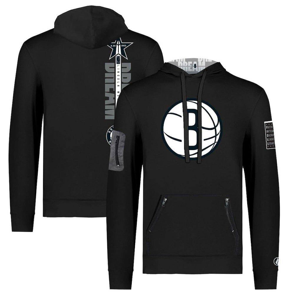 Brooklyn Nets FISLL x Black History Collection Unisex Pullover Hoodie - Black - NBA