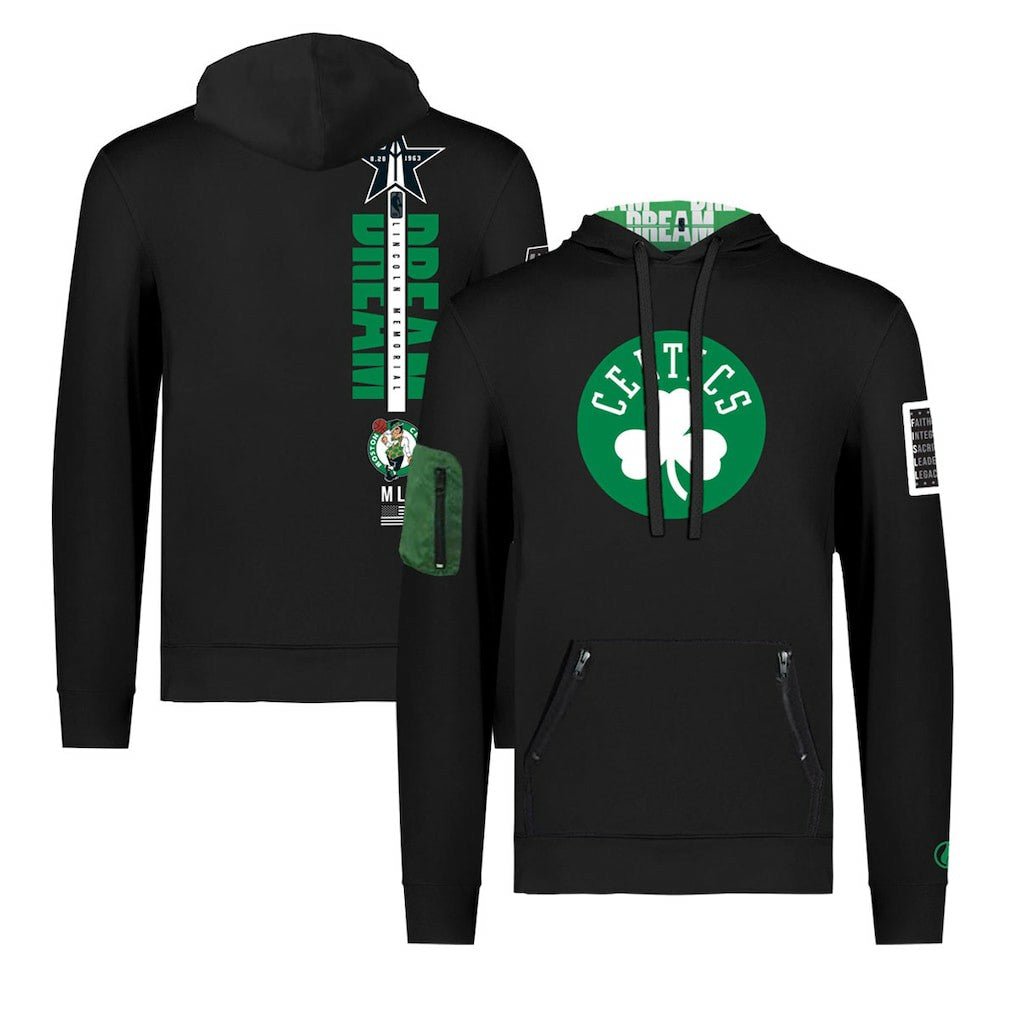Boston Celtics FISLL x Black History Collection Unisex Pullover Hoodie - Black - NBA