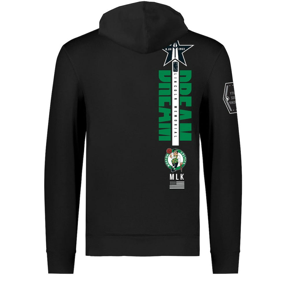 Boston Celtics FISLL x Black History Collection Unisex Pullover Hoodie - Black - NBA