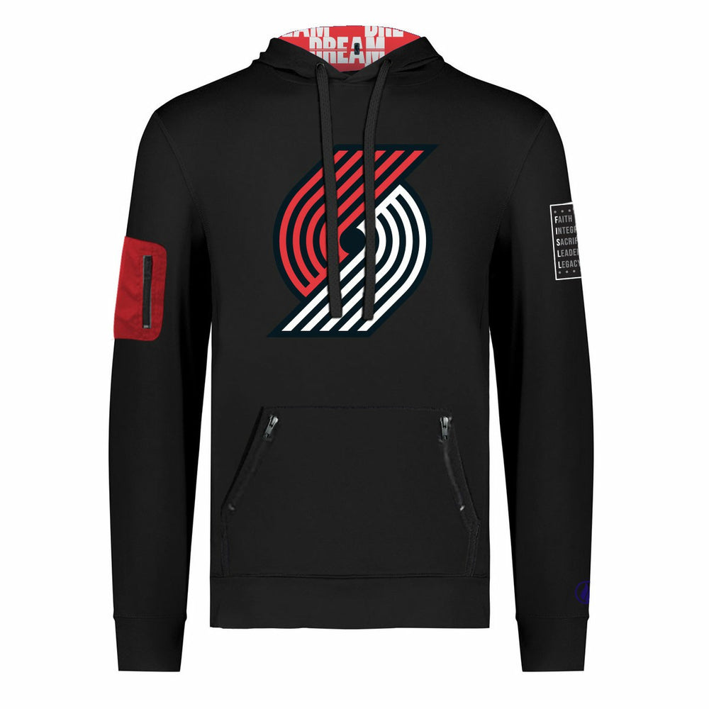 Portland Trail Blazers FISLL x Black History Collection Unisex Pullover Hoodie - Black - NBA