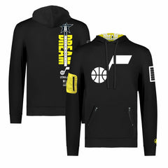 Utah Jazz FISLL x Black History Collection Unisex Pullover Hoodie - Black - NBA