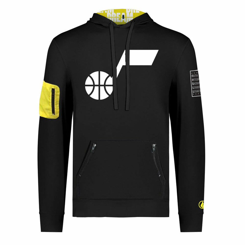 Utah Jazz FISLL x Black History Collection Unisex Pullover Hoodie - Black - NBA
