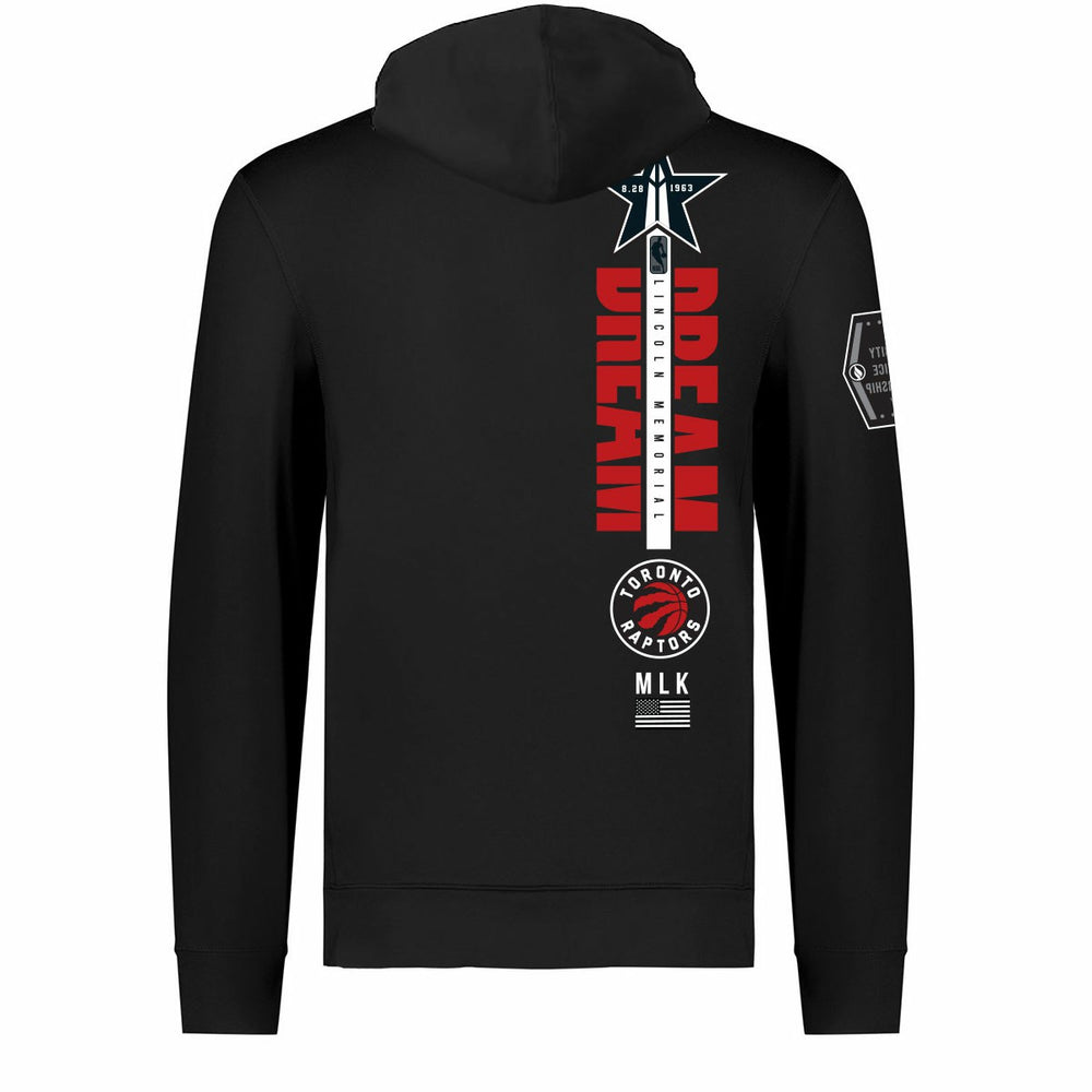 Toronto Raptors FISLL x Black History Collection Unisex Pullover Hoodie - Black - NBA
