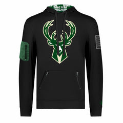 Milwaukee Bucks FISLL x Black History Collection Unisex Pullover Hoodie - Black - NBA