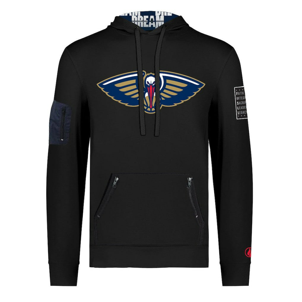New Orleans Pelicans FISLL x Black History Collection Unisex Pullover Hoodie - Black - NBA