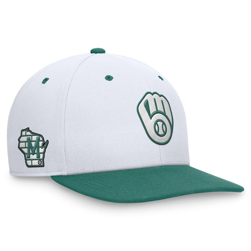 Milwaukee Brewers Nike Bicoastal Two-Tone Pro Performance Snapback Hat - MLB