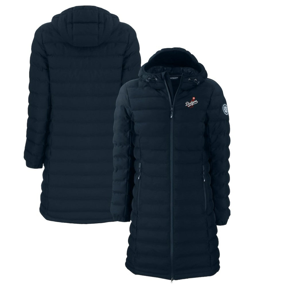 Los Angeles Dodgers Cutter & Buck Women's Cooperstown Collection Mission Ridge Repreve Eco Insulated Long Full-Zip Puffer Jacket - MLB
