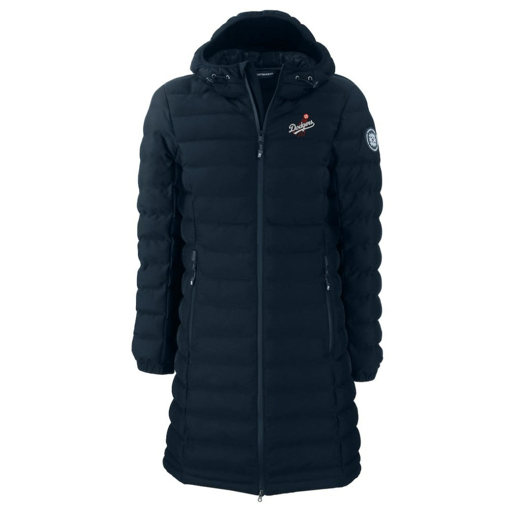 Los Angeles Dodgers Cutter & Buck Women's Cooperstown Collection Mission Ridge Repreve Eco Insulated Long Full-Zip Puffer Jacket - MLB