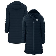 New York Yankees Cutter & Buck Women's Mission Ridge Repreve Eco Insulated Full-Zip Long Puffer Jacket - MLB