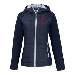 Philadelphia Phillies Cutter & Buck Women's Rainier Primaloft Eco Full-Zip Hybrid Jacket - MLB
