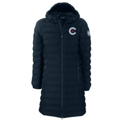 Chicago Cubs Cutter & Buck Women's City Connect Mission Ridge Repreve Eco Insulated Full-Zip Long Puffer Jacket - MLB