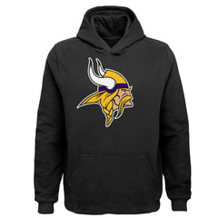 Minnesota Vikings Youth Team Logo Pullover Hoodie Black | NFL