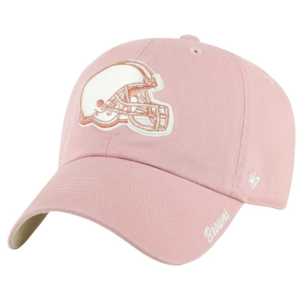 Cleveland Browns '47 Women's Ballpark Cheer Dusty Rose Clean Up Adjustable Hat Pink | 47 brand