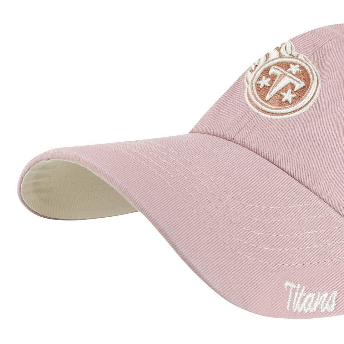 Tennessee Titans '47 Women's Ballpark Cheer Dusty Rose Clean Up Adjustable Hat Pink | 47 brand