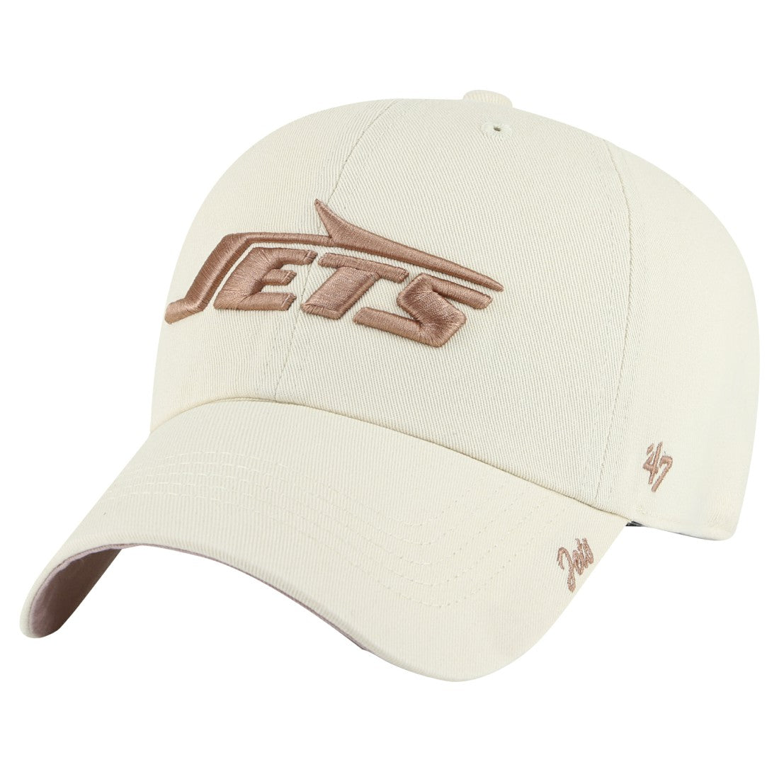 New York Jets '47 Women's Ballpark Cheer Clean Up Adjustable Hat Natural | 47 brand