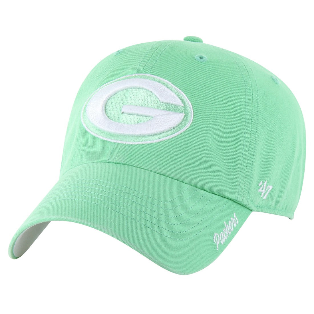 Green Bay Packers '47 Women's Luminance Cheer Clean Up Adjustable Hat Green | 47 brand