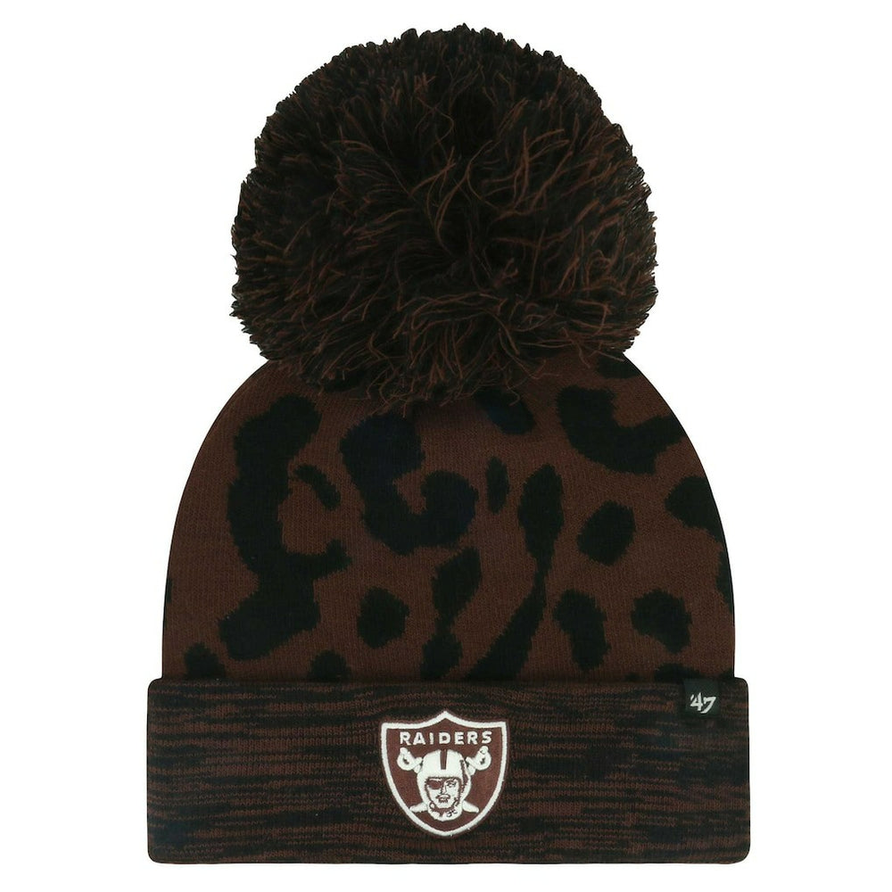 Las Vegas Raiders '47 Women's Cacao Cuffed Knit Hat with Pom Brown | 47 brand