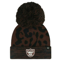 Las Vegas Raiders '47 Women's Cacao Cuffed Knit Hat with Pom Brown | 47 brand