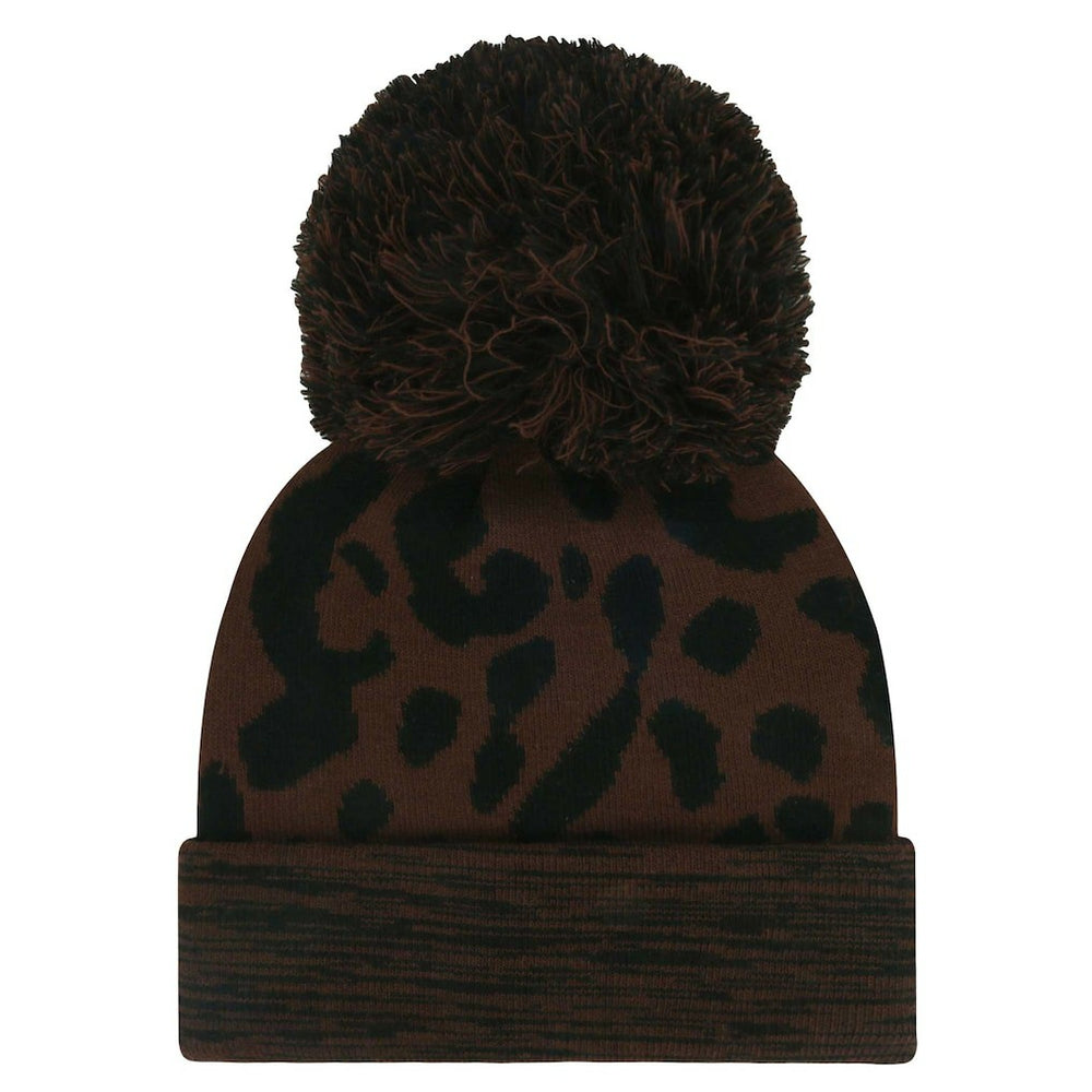 Las Vegas Raiders '47 Women's Cacao Cuffed Knit Hat with Pom Brown | 47 brand