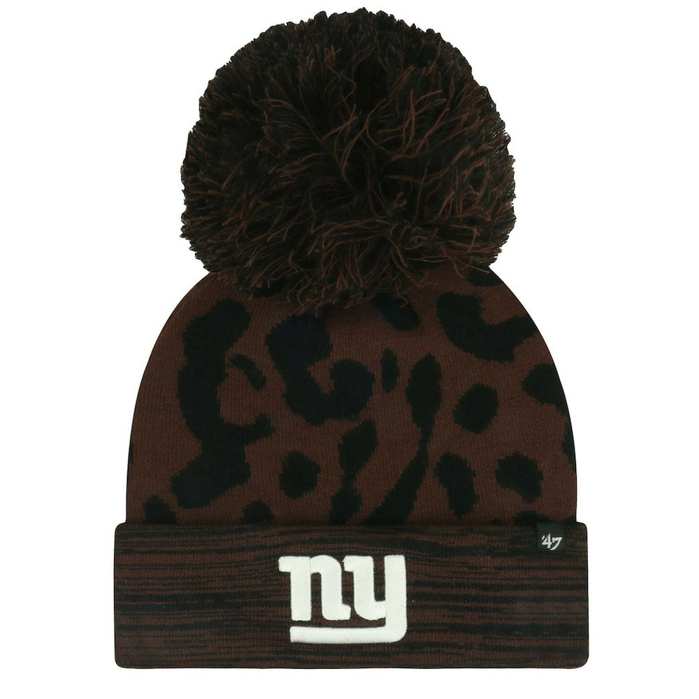 New York Giants '47 Women's Cacao Cuffed Knit Hat with Pom Brown | 47 brand