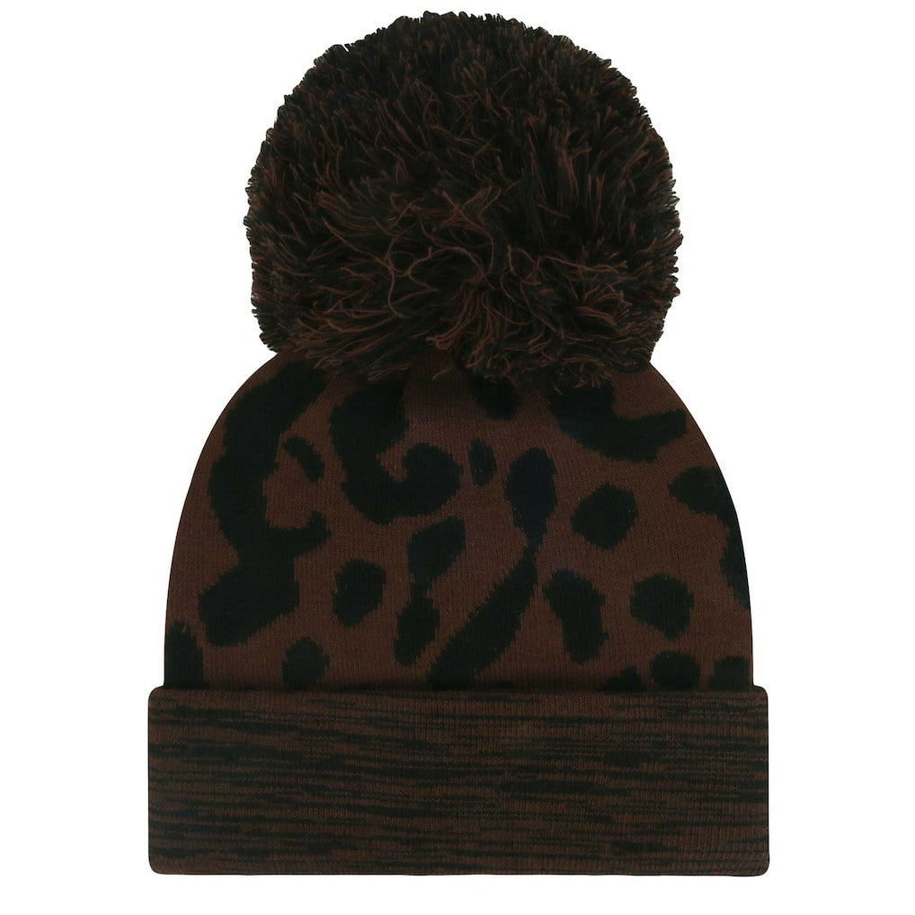 New York Giants '47 Women's Cacao Cuffed Knit Hat with Pom Brown | 47 brand