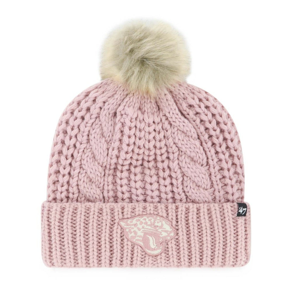 Jacksonville Jaguars '47 Women's Meeko Cuffed Knit Hat with Pom Dusty Rose | 47 brand
