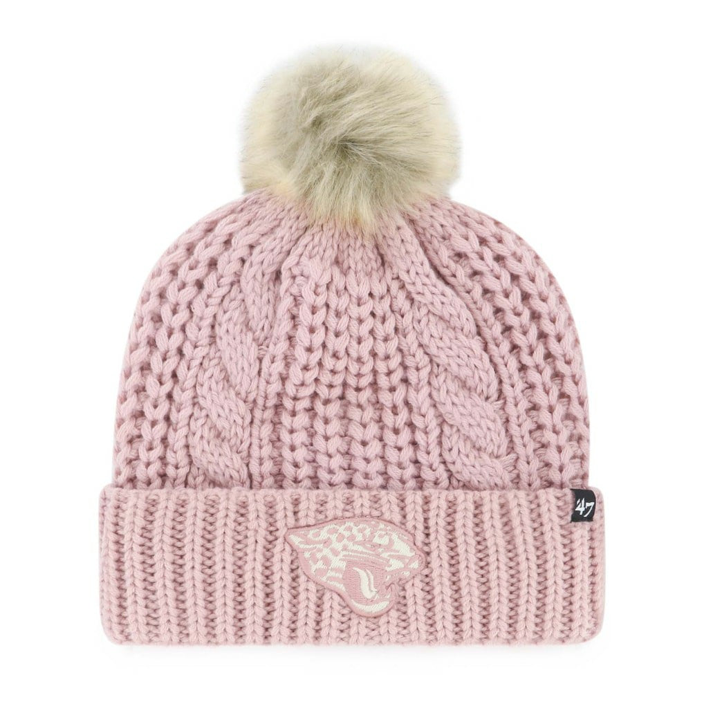 Jacksonville Jaguars '47 Women's Meeko Cuffed Knit Hat with Pom Dusty Rose | 47 brand