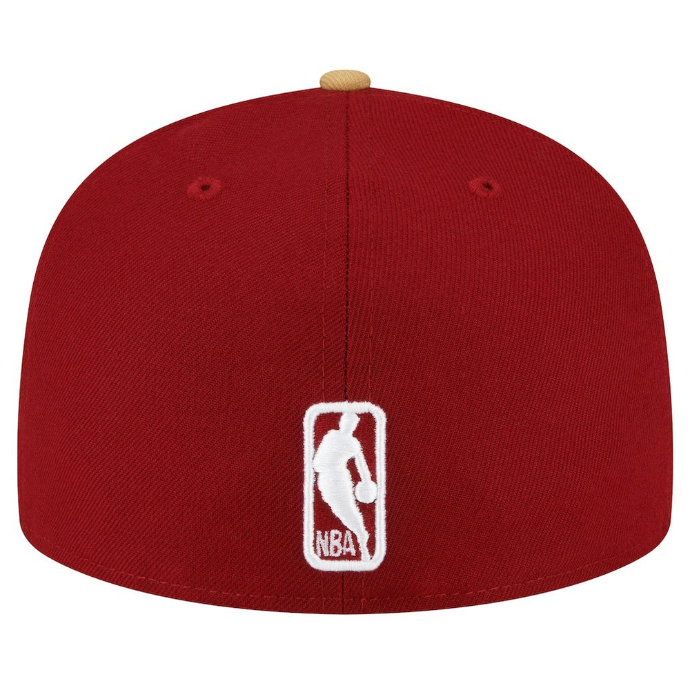 Cleveland Cavaliers 2-Tone 59FIFTY Fitted Hat Wine/Gold - NBA