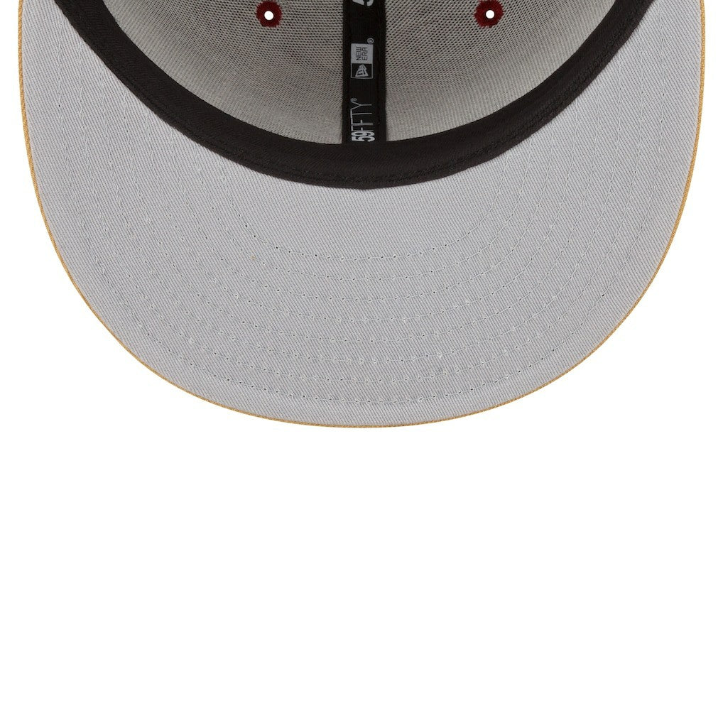 Cleveland Cavaliers 2-Tone 59FIFTY Fitted Hat Wine/Gold - NBA