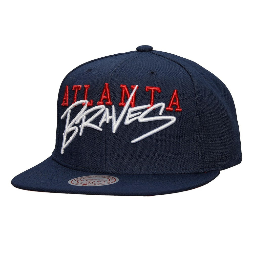 Atlanta Braves Mitchell & Ness Team Tagged Snapback Hat - MLB
