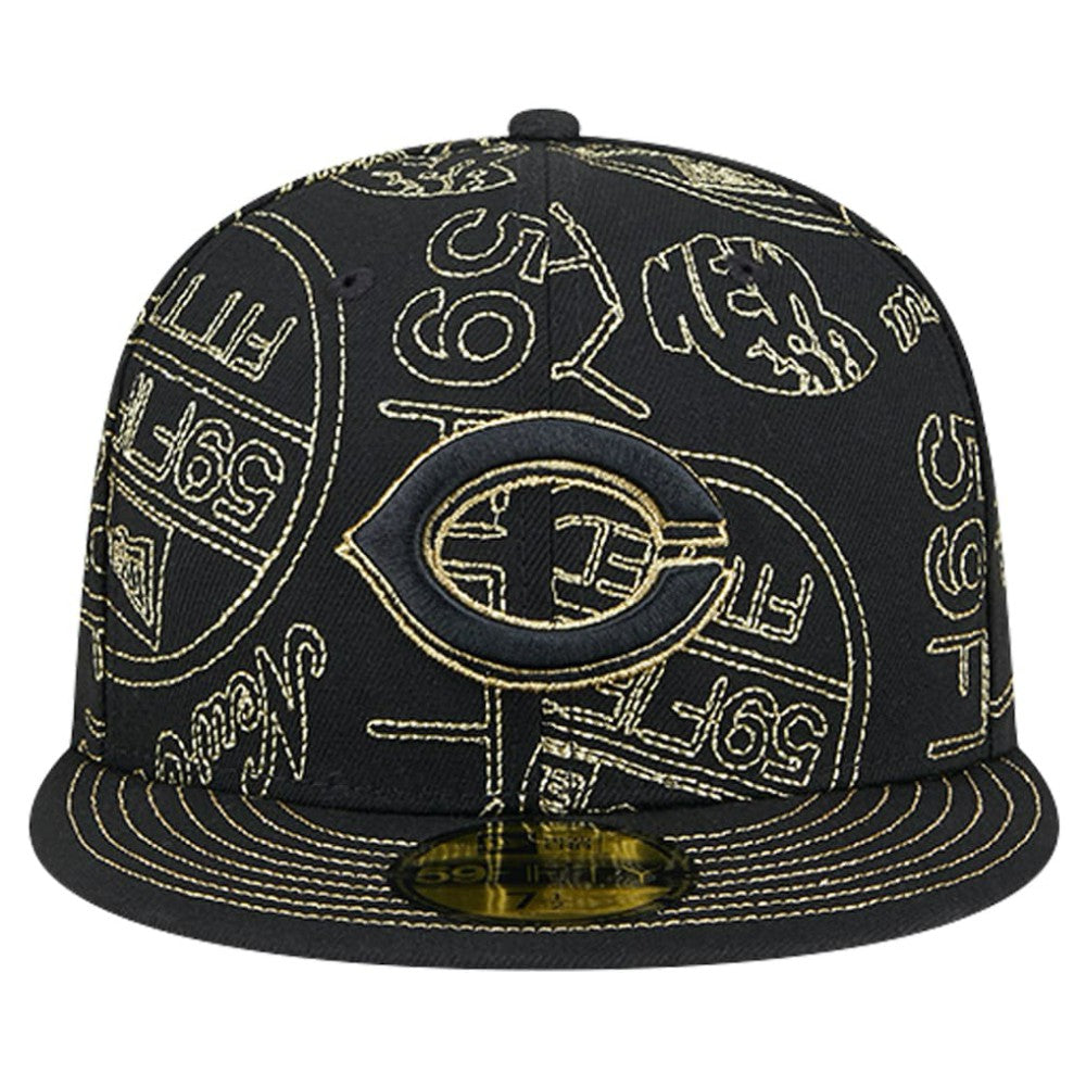 Cincinnati Reds New Era 59FIFTY Day Allover Fitted Hat - MLB