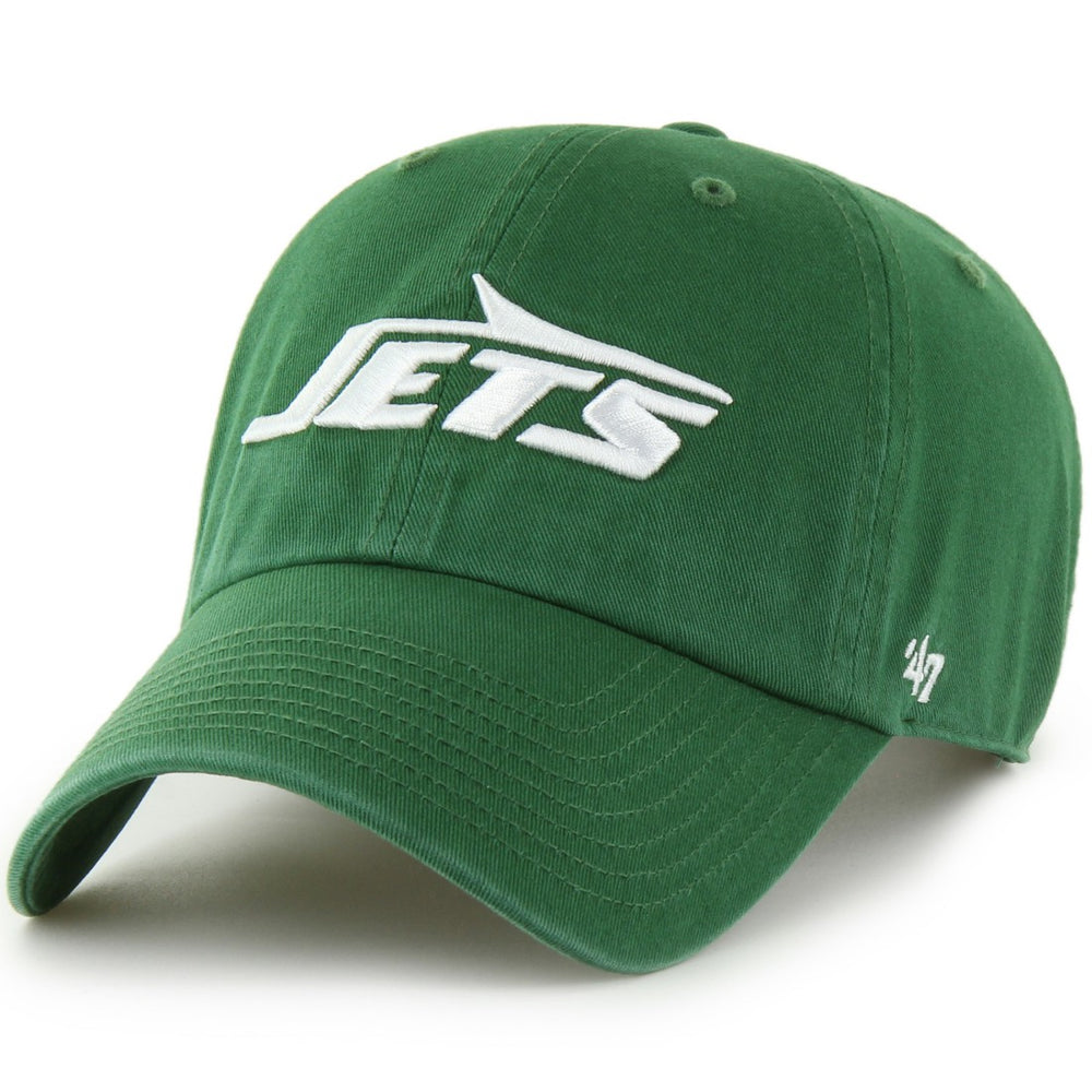 New York Jets '47 Clean Up Primary Adjustable Hat Green | 47 brand