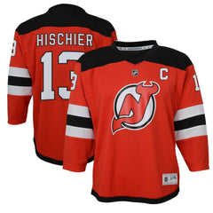 Nico Hischier New Jersey Devils Youth Captain Patch Home Replica Player Jersey - Red - NHL