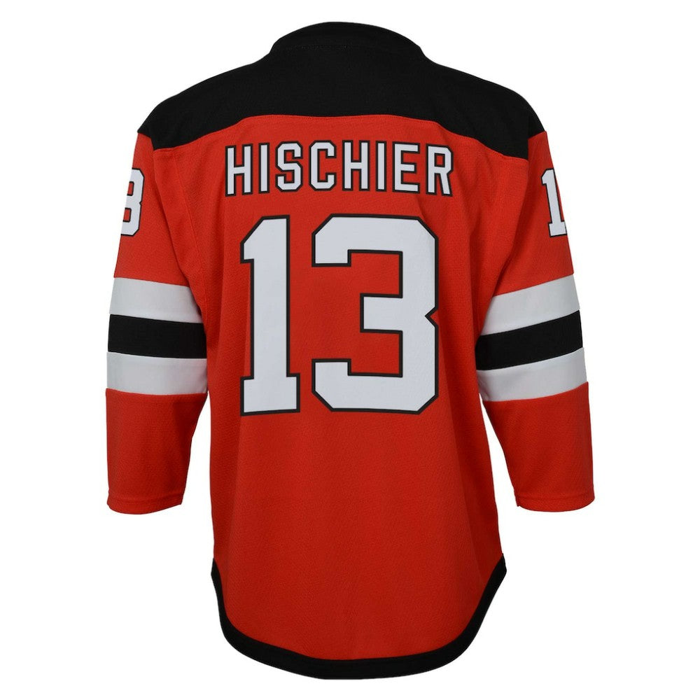 Nico Hischier New Jersey Devils Youth Captain Patch Home Replica Player Jersey - Red - NHL