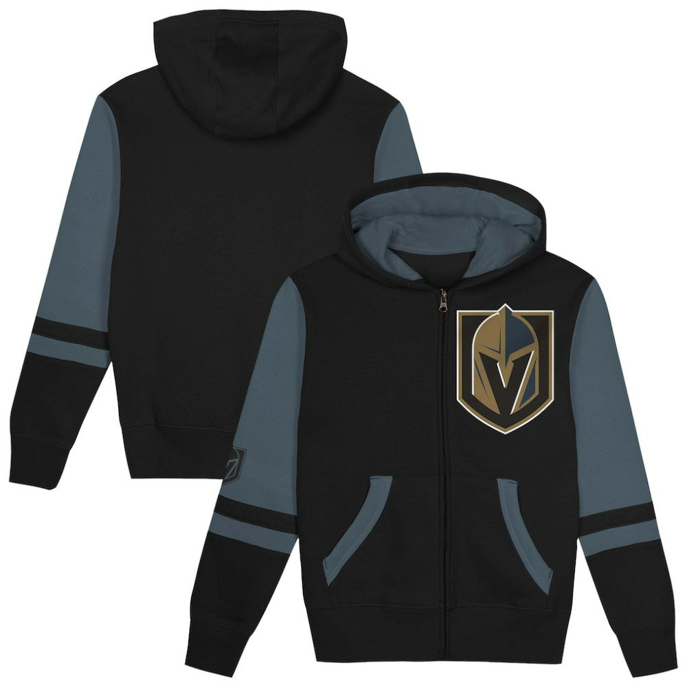 Vegas Golden Knights Preschool Face Off Full-Zip Hoodie - Black - NHL