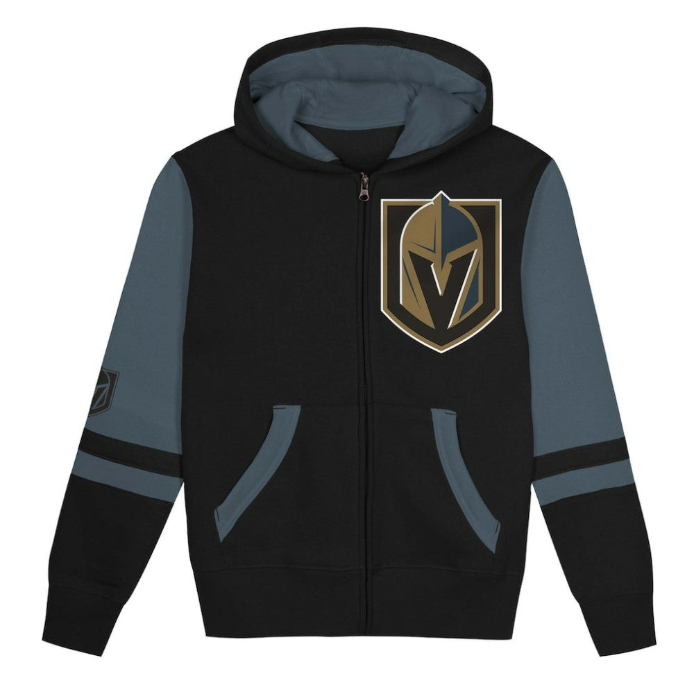 Vegas Golden Knights Preschool Face Off Full-Zip Hoodie - Black - NHL